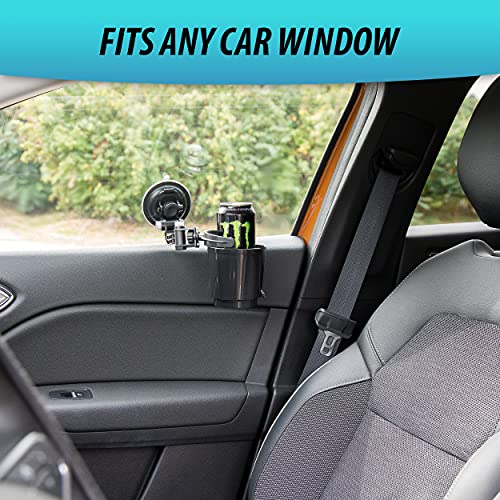 Zone Tech Recessed Folding Cup Drink Holder - 2-Pack Black Premium Quality Recessed Sturdy Black Folding Vehicle Adjustable Drink Cup Holder #TOP5