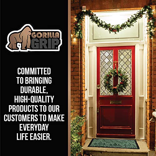 Gorilla Grip Durable Natural Rubber Door Mat, Waterproof, Low Profile