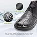 Men's Orthopedic Wide Leather Winter Ankle Boots: Winter Warm Diabetic Dress Shoes with Arch Support for Plantar Fasciitis, Comfortable Arch Support Walking Shoes for House Black Size 10