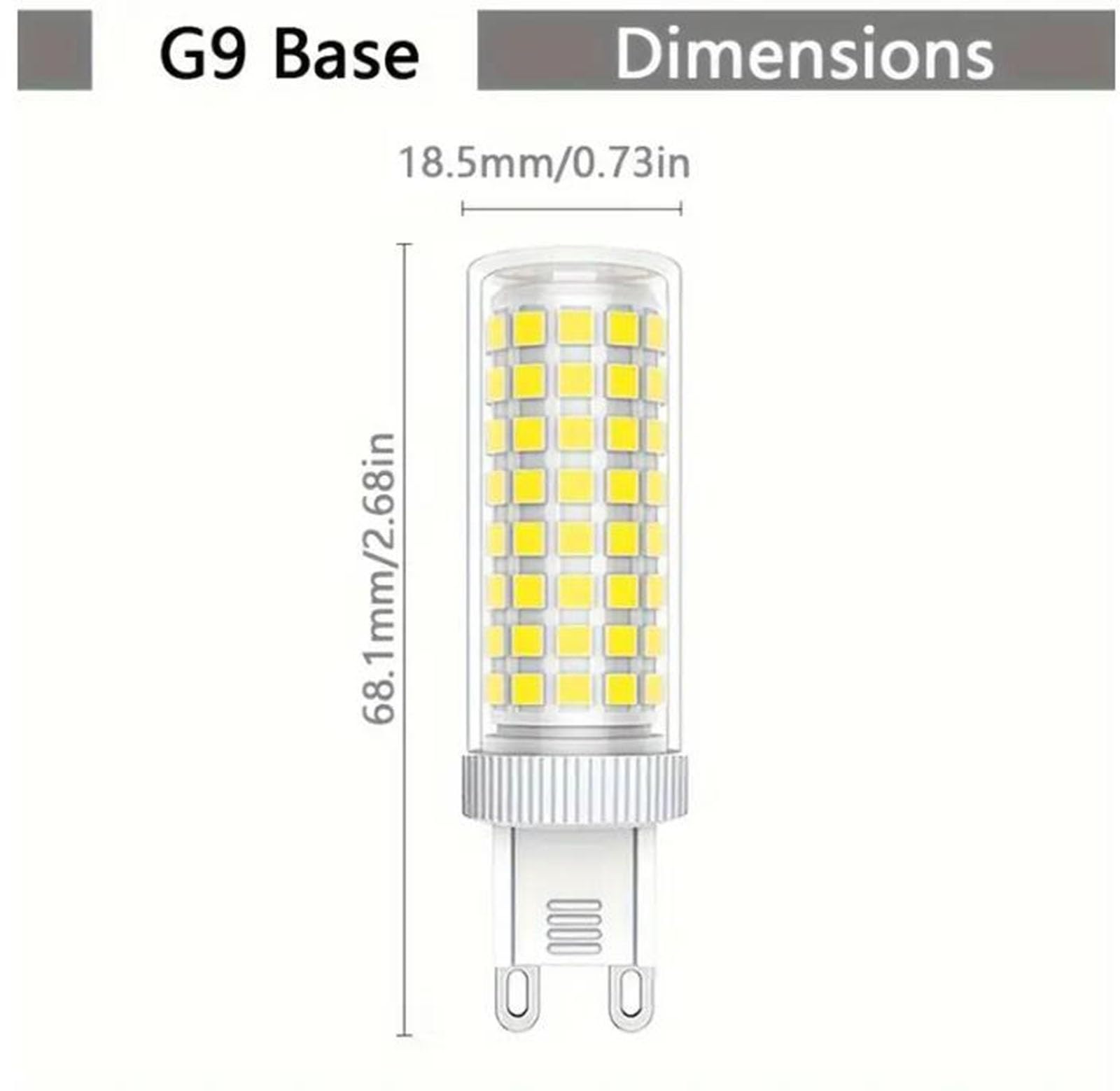 Bombilla LED G9 12w Equivalente 100w Bombillas Iluminación Ahorro Energético Para Lámparas Araña Lámparas Techo Lámparas Suspensión Lámparas Escritorio(G9 12W Cool White 6000k,6pcs)
