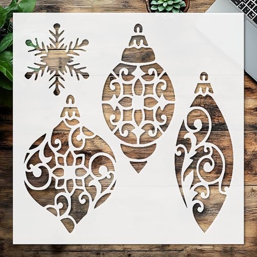 Stencil New Year's Toys, Plastic Reusable, Reusable Plastic, 5.5 inchL x 5.5 inchW, for DIY Crafts and Home Decor
