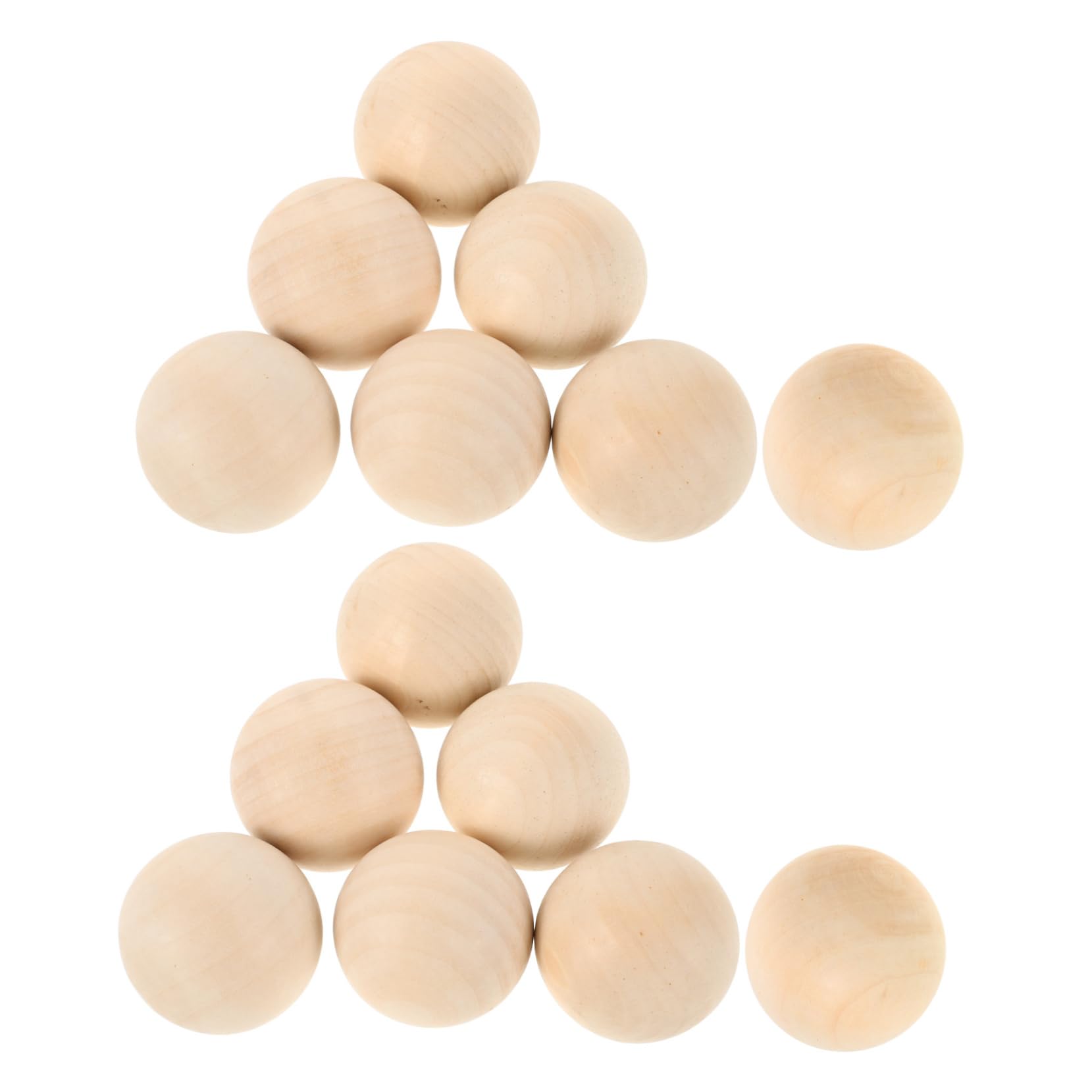 BESPORTBLE 15 Pc Craft Wooden Balls Hardwood Swedish Hockey Balls 5cm Diameter for Hockey Drills