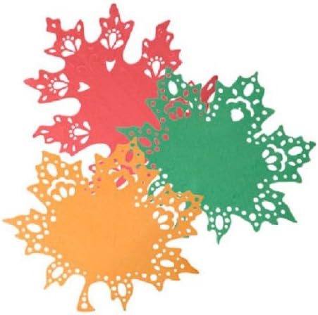 Autumn Harvest Paper Doilies Different Designs (Maple leaf green)