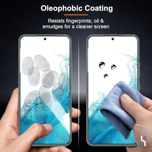 Image of Privacy Tempered Glass for Samsung Galaxy S23 | Galaxy S22 (6.1 Inch) Military Grade 9H Screen Guard, Anti-Scratch, Shatterproof, Edge-to-Edge Full Coverage - Black Border