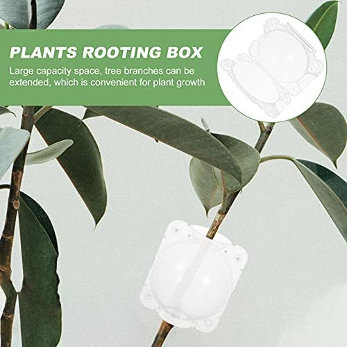 Yardwe 9pcs Root Growing Box Reusable Plant Rooting Device High Pressure Propagation Ball Grafting Device Botany Root Controller for Indoor Outdoor Plants Transparent