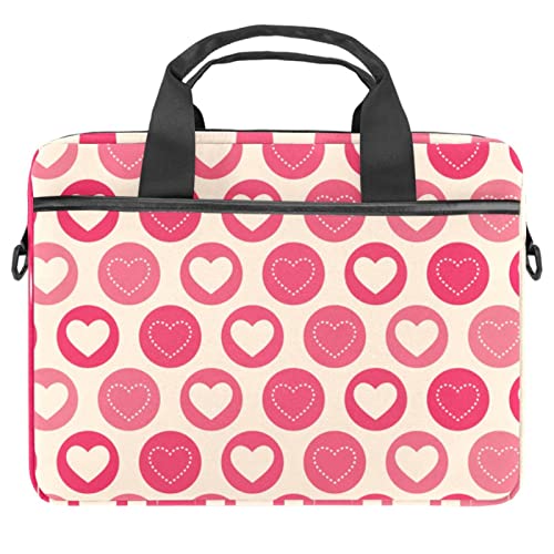 Sacoche ordinateur portable 13.3 housse bandoulière PC 14.5 motif géométrique rose