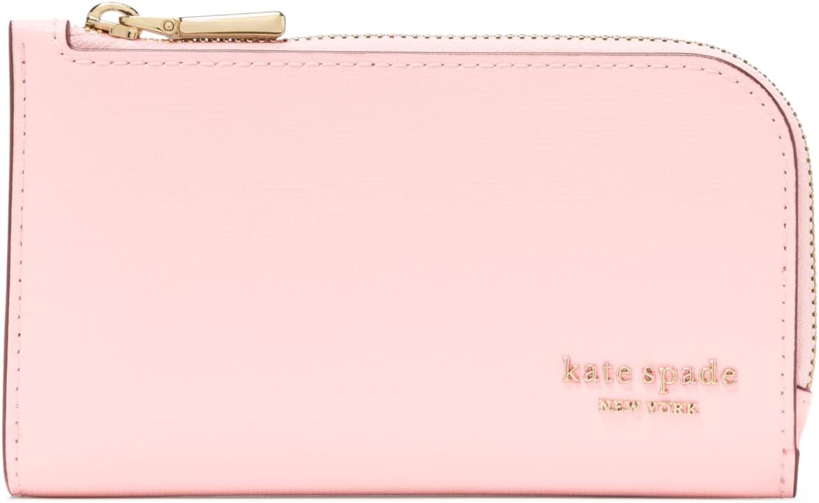 kate spade new york Devin Saffiano Leather Small Slim Bifold Wallet, Pastry Pink, Pastry Pink