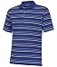 adidas Golf Men's Puremotion Textured Stripe Polo, Vivid Blue/White, X-Large