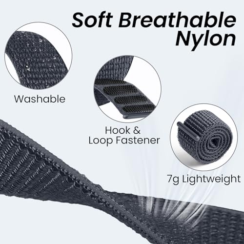Correa de nylon con gancho y lazo compatible con Garmin 22mm miniatura 4