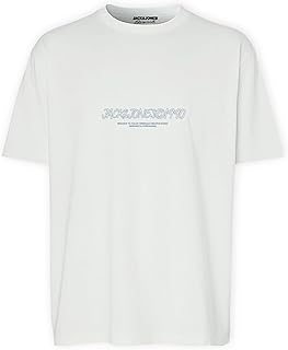 تيشرت برونكس نصف كم برقبة دائرية ضيقة للرجال من جاك اند جونز