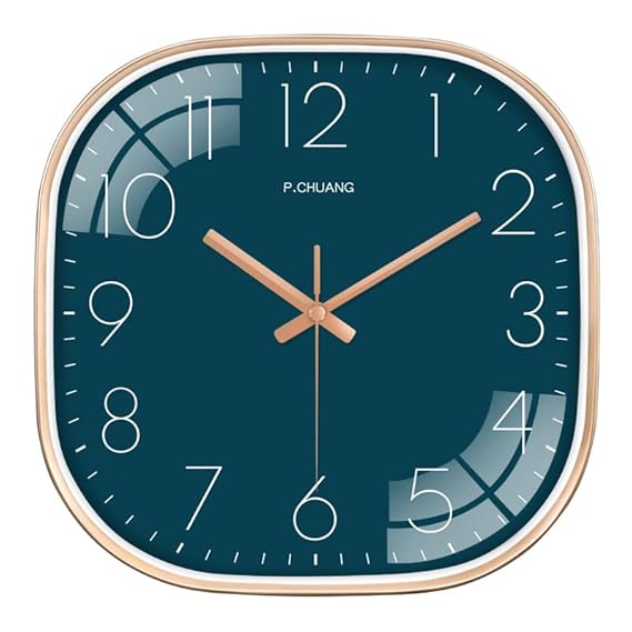 Buy ginoya Brothers Square Wall Clock, Silent and no Ticking,Easy to
