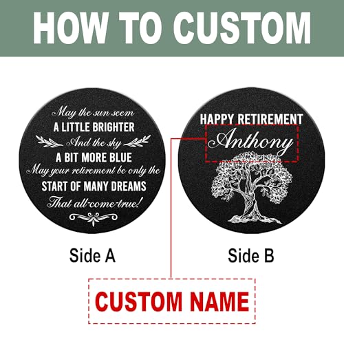 Image of Personalized Retirement Wind Chimes for Outside, 36 inch Happy Retirement Gift for Women, Men, Coworker, Colleague, Boss, Teacher, Nurse, Friend, Going Away Garden Patio Decor