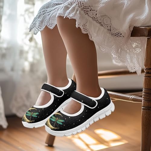 Girls Mary Jane Dress Shoes Casual Flats Shoes Mesh Sneaker for Walking Running Lightweight Sport Shoes,Little Girls Butterfly Shoes2