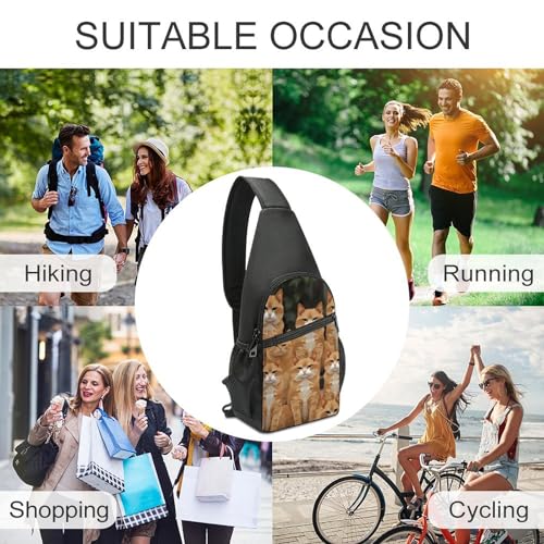 Mochila bandolera casual para mujer y hombre miniatura 6