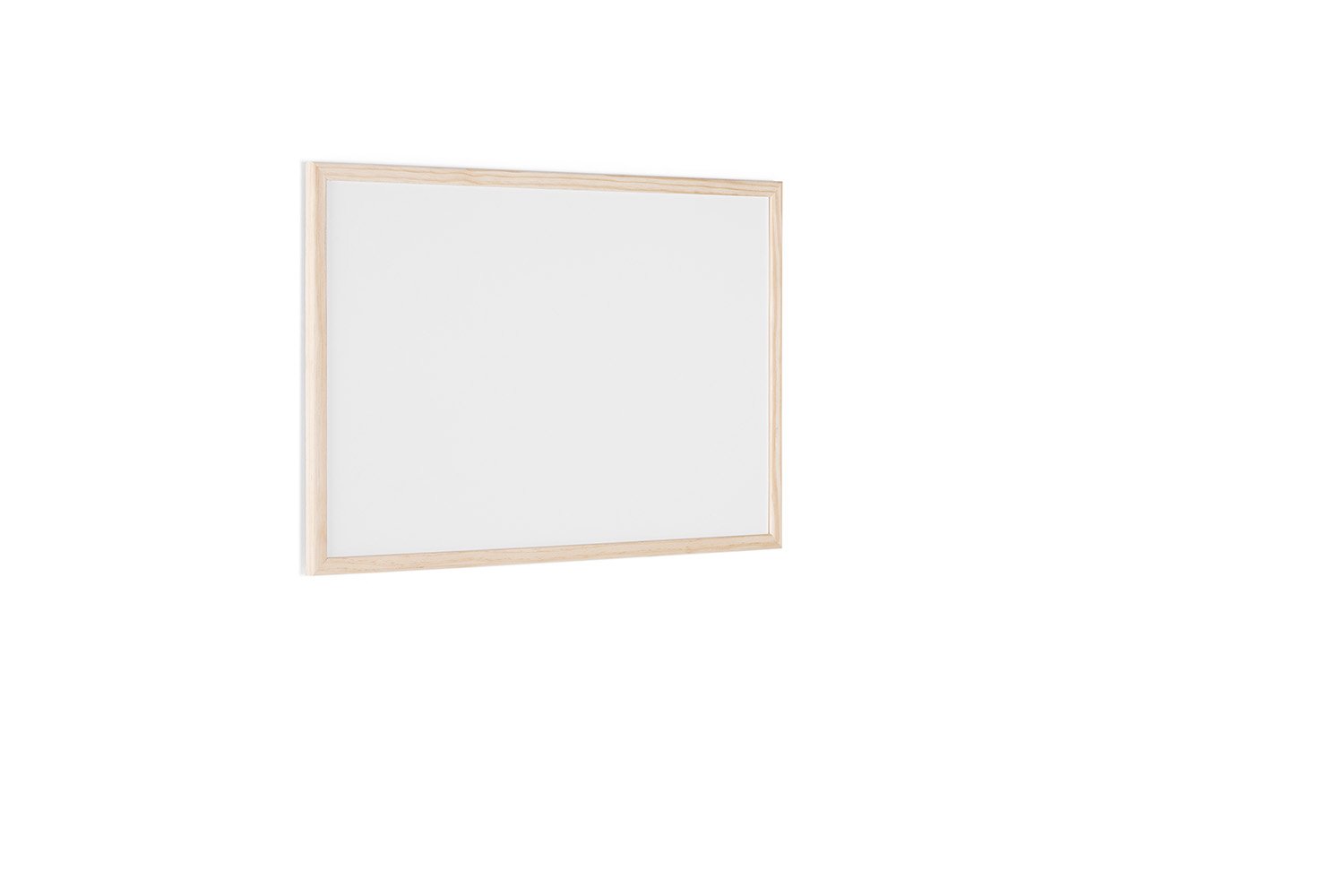 Bi-Office Budget - Pizarra blanca magnética con marco de madera de pino, 60 x 40 cm
