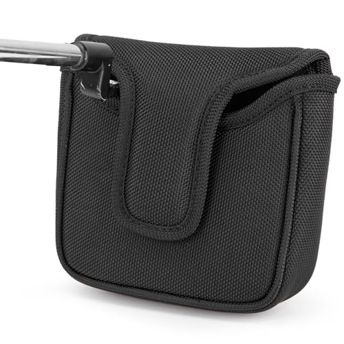 Montela Golf Putter Covers Mallet Putter Headcover Blade Putter Covers Leather Putter Head Covers Golf Headcover with Magnetic for Men Women Gift (Black Mallet Putter)
