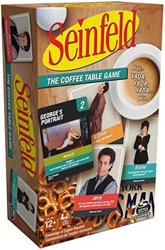 Seinfeld TV Show, The Coffee Table Board Game, Fun and Hilarious Adult Party Game for Ages 12 and up