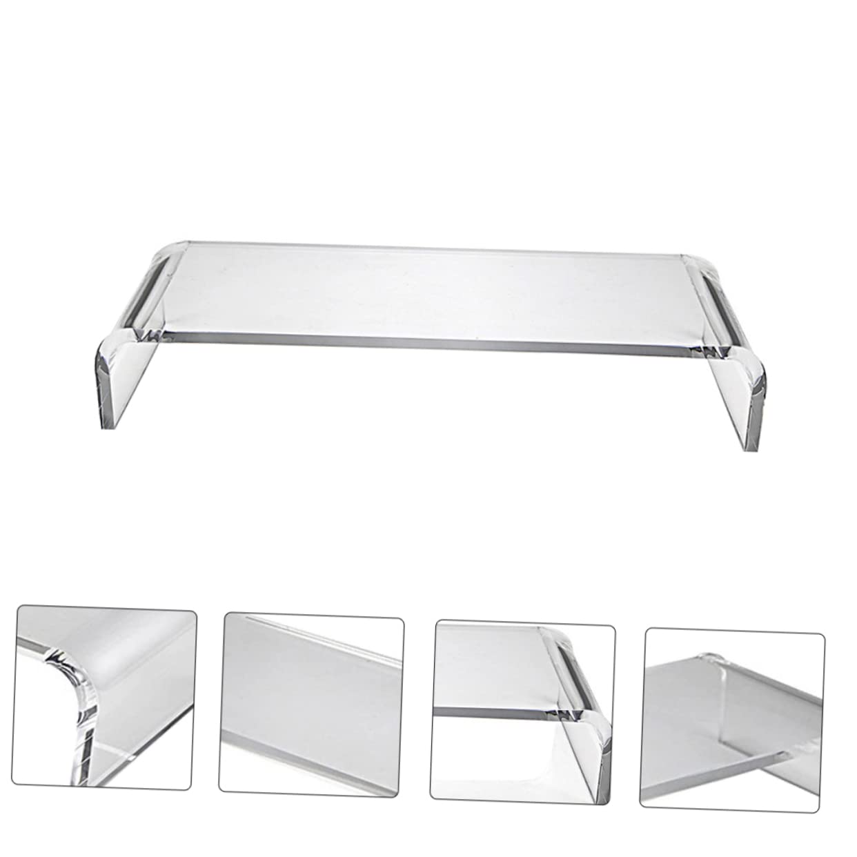 Stand per Scrivania Semplice e Pratico Supporto Alzata in Acrilico Bianco Migliora Efficienza Lavorativa e Riduce Affaticamento del Collo per Monitor per Casa e Scuola