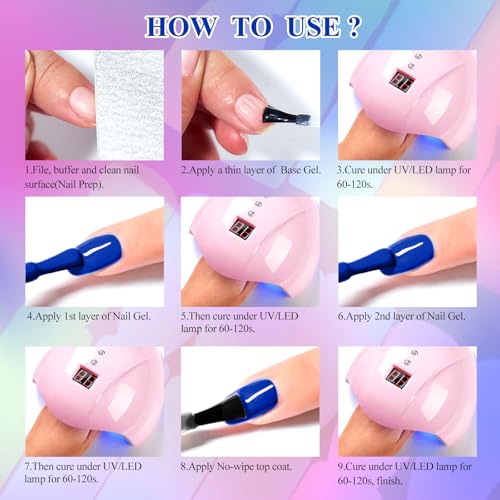 Set 8 piezas esmaltes de gel neón brillan en la oscuridad miniatura 7