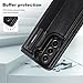 Fofvccv for Samsung Galaxy Z Fold 7 Wallet Case with S Pen Holder & Card Slots, Slim PU Leather Shockproof Business Protective Cover with Kickstand for Galaxy Z Fold7 SKB Black