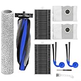 Pezzi di ricambio ad alte prestazioni per Ecovacs per Deebot T90 Pro per Omni con setole in nylon rulli in fibra di velluto morbido e filtri di intrappolamento (A)