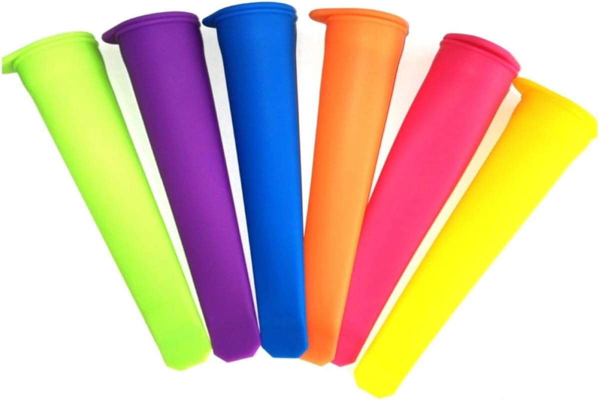10pcs Silicone Ice Cream Mold Set, DIY Ice Pop Maker with Food-grade Material, Multi-color Dessert Molds for Home Kitchen Use Random Color