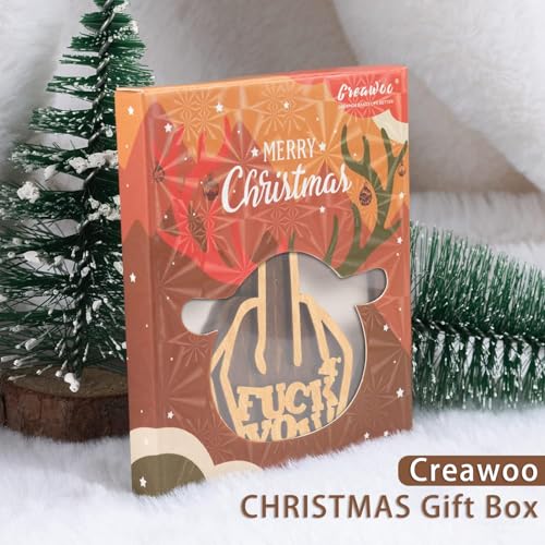Creawoo Fuck You 2024 Funny Christmas Ornaments With Black Walnut Wood Design thumb #5