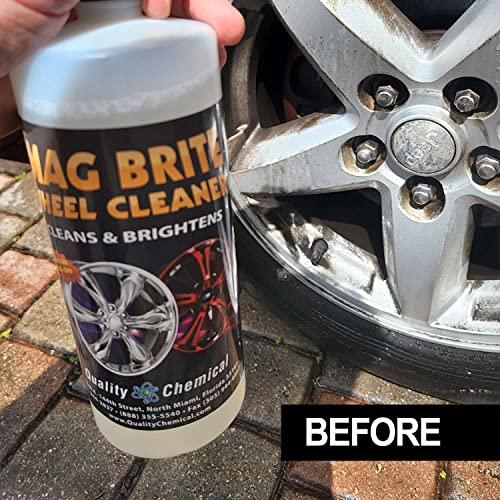 Quality Chemical Mag Brite / Acid Wheel & Rim Cleaner / Formulated To Safely Remove Brake Dust & Heavy Road Film / 1 Gallon (128 Oz.) #TOP1