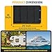 funomo RV Door Window Shade, 25 x 16 Inch Foldable RV Window Cover, 100% UV Rays Protection Camper Trailer Door Window Cover, Waterproof Thickened Oxford Fabric (Black)