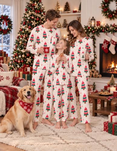 Ekouaer Matching Family Sets Christmas Pajamas Set Xmas PJS Sleepwear - image 3