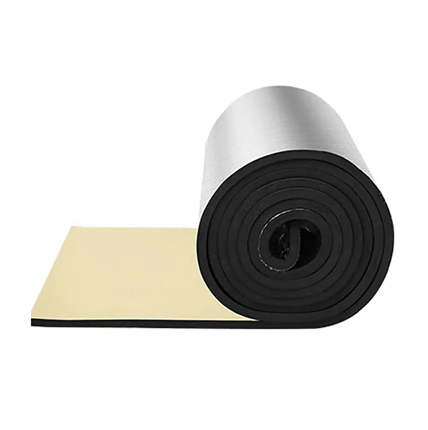 Autoadhesivo Aislante Térmico Aluminio 10mm Insonorización Coche Espuma Impermeable 1x10m