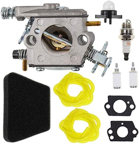 AUTOKAY 545081885 Carburetor Fits for Walbro W-20 WT-324 WT-624 Carb Carby Craftsman Poulan Sears with Fuel Filter Spark Plug