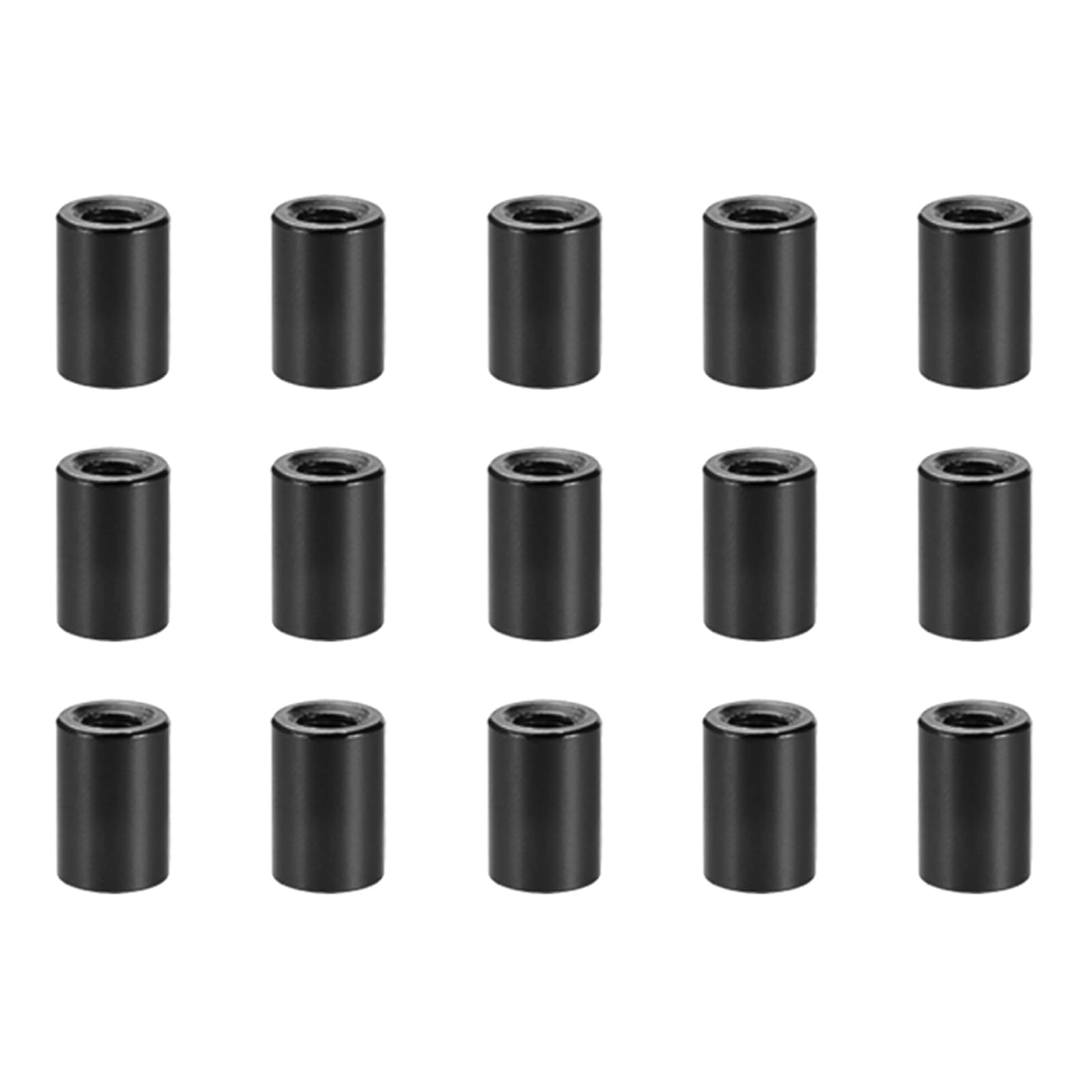 YOKIVE 15 Pcs Standoff Spacer, Aluminum Round Straight Spacer, Black, 8mm