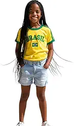 Camisa do Brasil Bordada Infantil Unissex