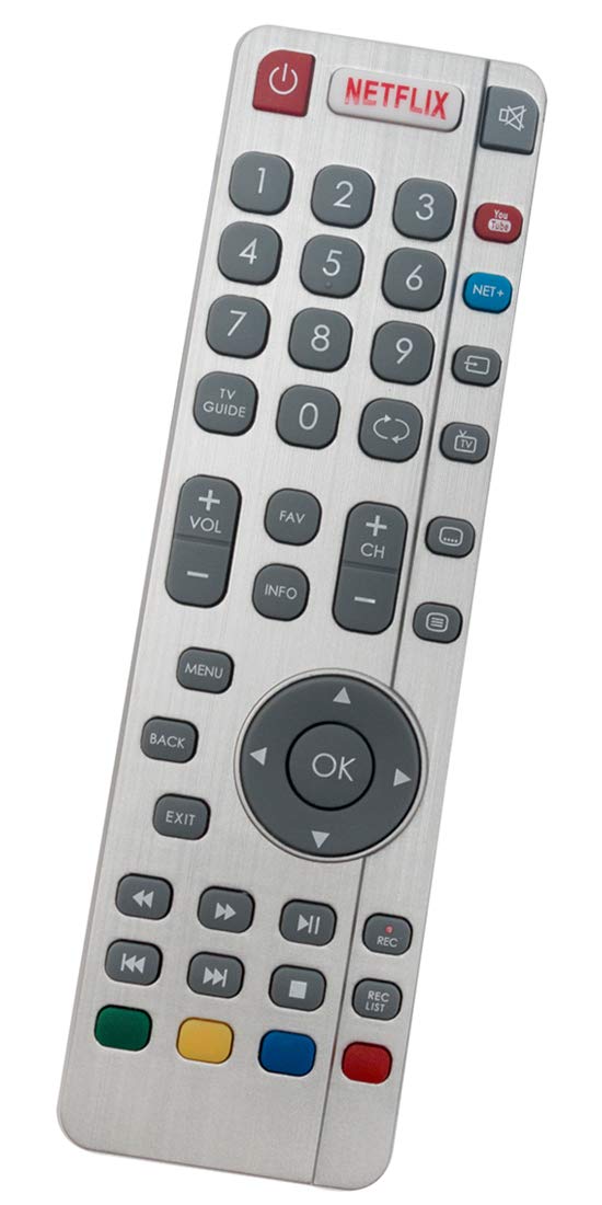 ALLIMITY Telecomando Universale Sostitutivo Per TV Sharp Aquos Con Tasto Netflix - Compatibile Con LC-32HG5341K, LC-40FG5242E, LC-40UG7242K E Altri
