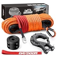 1/2'' X 92ft Synthetic Winch Rope, 31,500 Lbs Winch Rope Cable Kit, Winch Lin - View #12