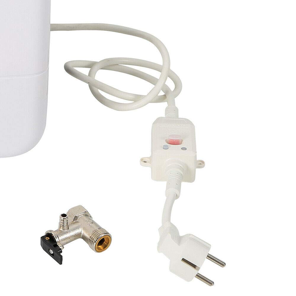 Calentador de agua caliente de 8 litros, para debajo del fregadero, baño, cocina, depósito pequeño de 1500 W, depósito de acero inoxidable, resistente a la corrosión y a altas temperaturas