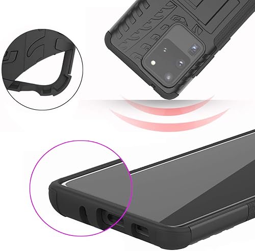 Miniatura 4 de Funda de teléfono para Samsung Galaxy S20 Ultra Glaxay S20ultra 5G con protector de pantalla de vidrio templado y soporte, accesorios de celda