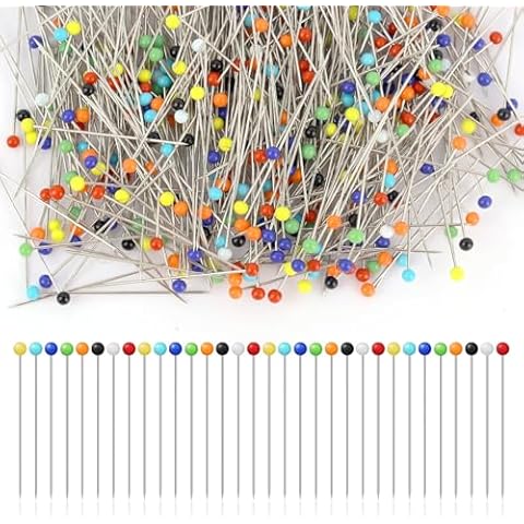500Pcs Multicolour Glass Head Sewing Pins Cover