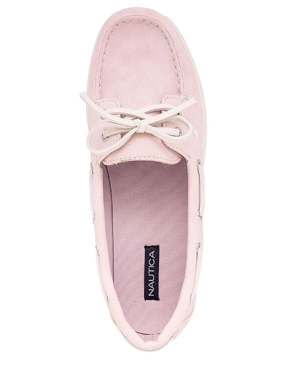 Nautica Women's Casual Boat Shoes, Moc-Toe Loafers with Cushioned Insole, Deck Fashion Sneaker for Ladies, Datepalm - Pink Nubuck - Size 6.5 by Nautica - Used condition - Image 4
