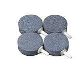 AQUANEAT 1.5 Inch Air Stone Disc, 4 Packs, Aerator Bubble Diffuser, Air Pump Accessories for Hydroponics, Aquarium Fish Tank, Ponds, DWC Reservoirs and Circulation System
