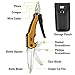 Caterpillar Multi Function Tool 9-in-1, X-Large, Long Nose Pliers, Wire Cutter, Knife, Bottle Opener, Screwdriver, Saw Blade, with Pouch - Yellow 980045