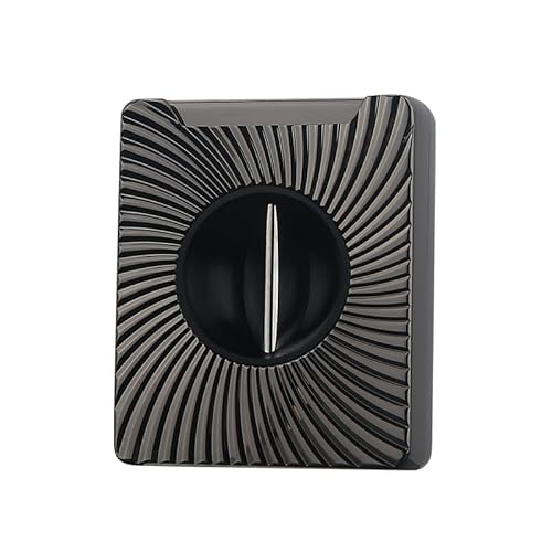 Cigar Cutter Stainless Steel V Cut，Suitable for Max 60 Ring Gauge Cigars, Cigar Accessories Gift for Men (Black)