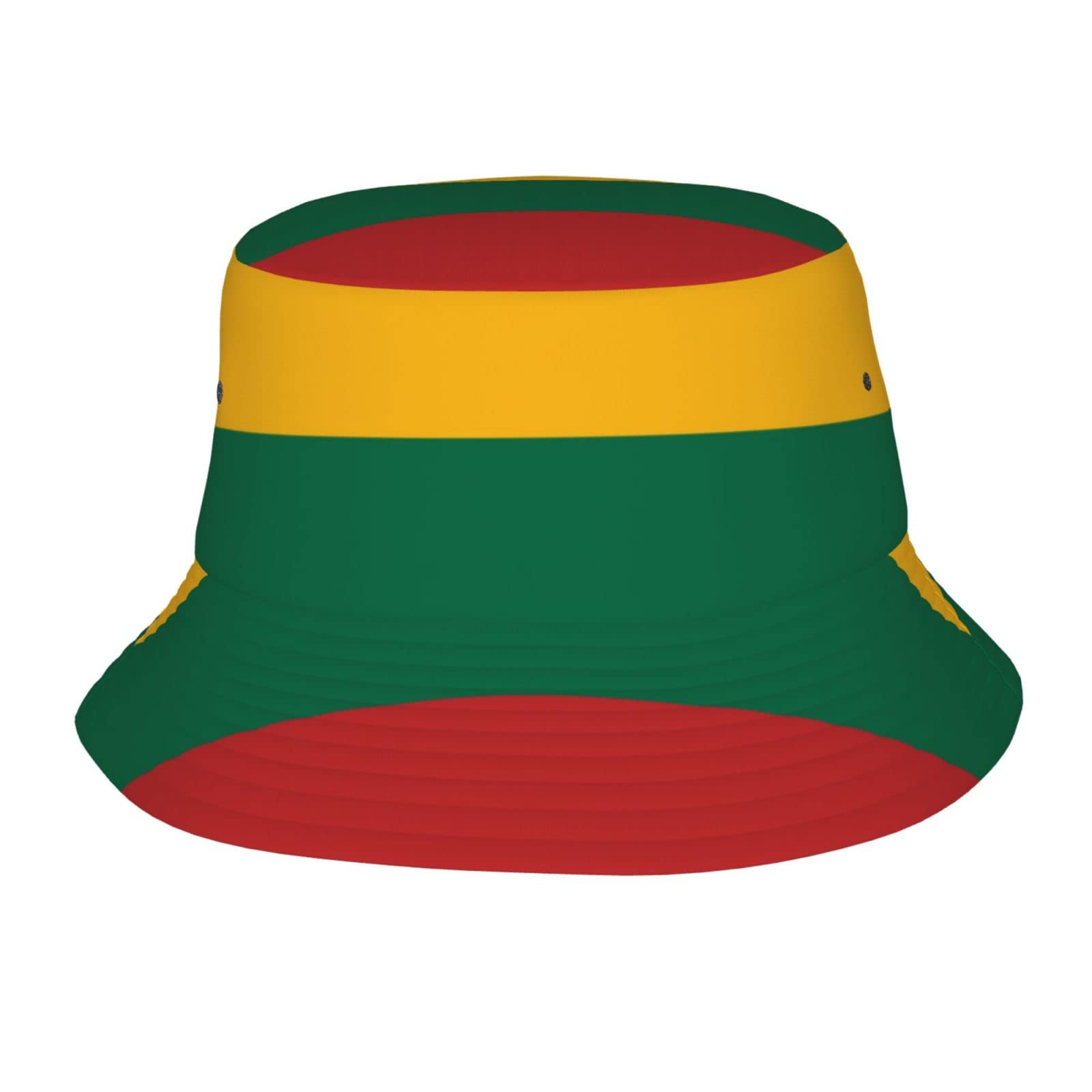 IUBBKI Lithuanian Flag Montserrat Flag Bucket Hats for Men Women, Funny Fashion Fisherman Caps for Beach Sun Protection