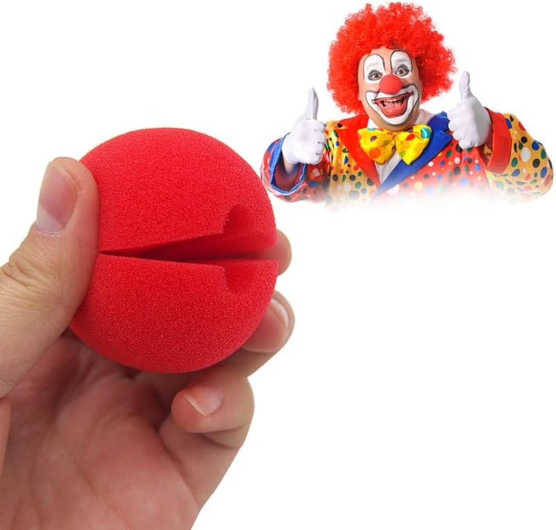 Miniatura 1 de MOMOMAGE 5 Uds Esponja roja de payaso NarizEsponja Bola de Magia Trucos de 2.0 in (2 pulgadas) Escenario Street Bar Accesorios Gimmick Props Comedia