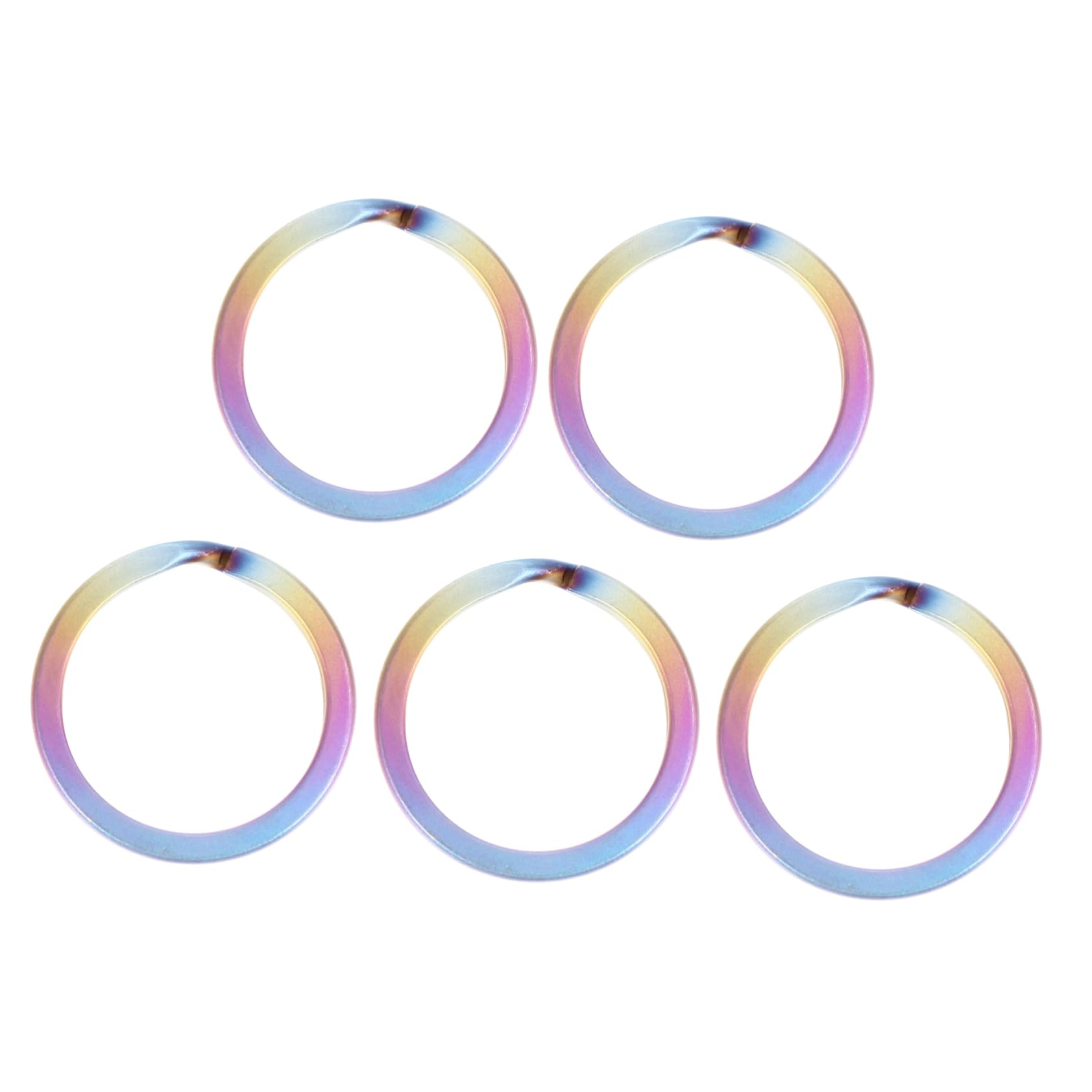 Porte-clés ronds alliage de titane anti ongles cassés lot de 2 robuste