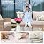 JOYURE 4-Piece Patio Furniture Set,Outdoor Wicker Patio Conversation Set with Tempered Glass Table,All-Weather Rattan Sectional Loveseat&Chairs with Thick Cushions for Garden,Deck,Backyard-Beige