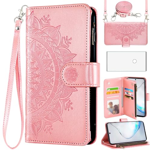 Housse Note 10 5G antichoc avec protège-écran et porte-cartes mandala