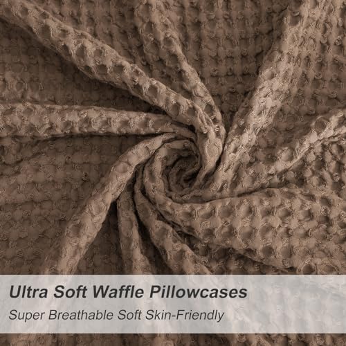 Phf Ultra Soft Waffle Weave Pillowcases Standard Size 20 Inch X 26 Inch 2 Pack, No Insert, Breathable Skin-Friendly Pillow Shams thumb #2