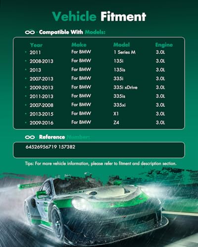 Image of SCITOO AC Compressor for BMW for 1 Series M 3.0L 2011 | Fast Cooling, Ultra Low Noise (≤72 dB)Air Conditioner Compressor with Clutch, Easy Installation, 64526956719 157382